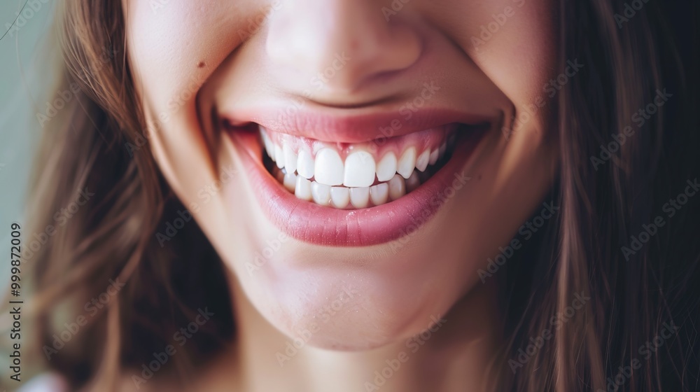 Girl smiling with perfect smile and white teeth Girl smiling with perfect smile and white teeth
