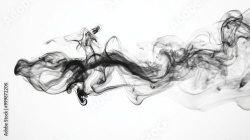 black smoke on white background 