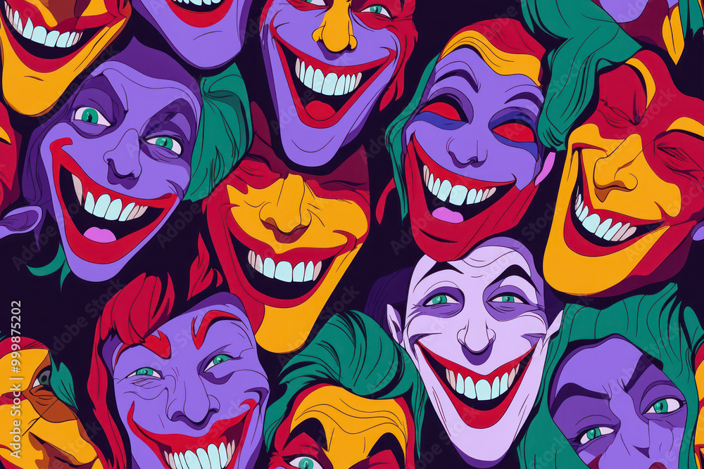 Joker laugh HA HA background. Laughter texture for halloween. Joker laugh HA HA background. Laughter texture for halloween.