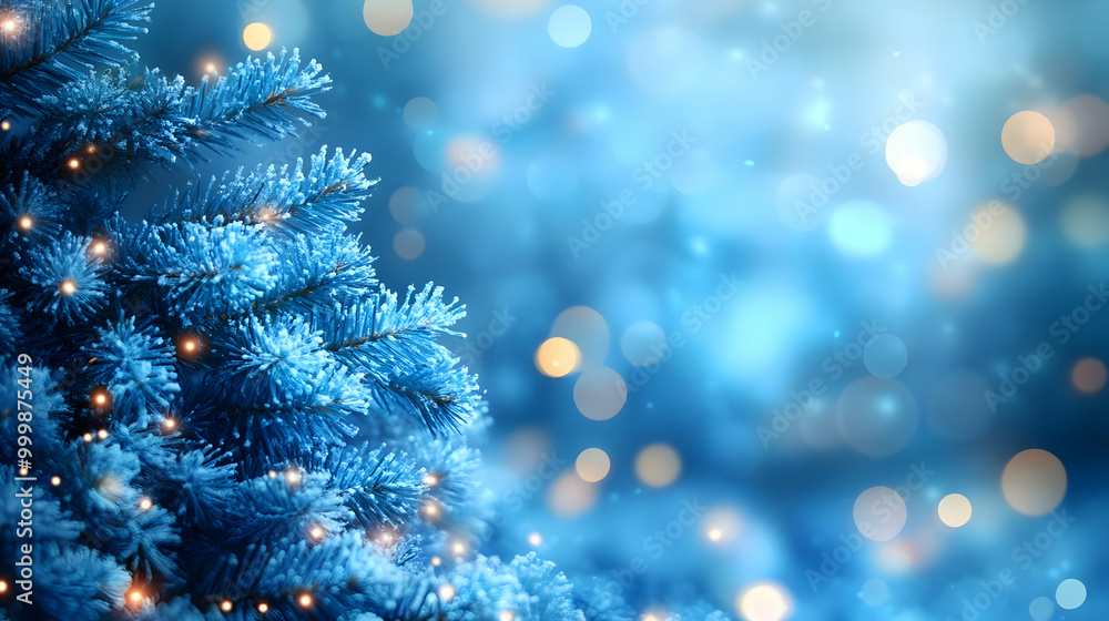 Frosted Pine Branches with Sparkling Lights - Winter Wonderland Frosted Pine Branches with Sparkling Lights - Winter Wonderland