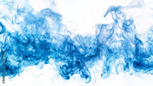 blue fire on white background