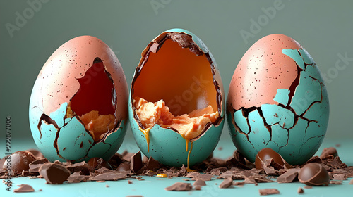 Cracked Eggs with Chocolate...