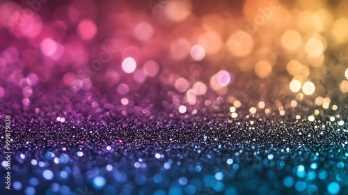 Abstract blurry background of colorful glitter.