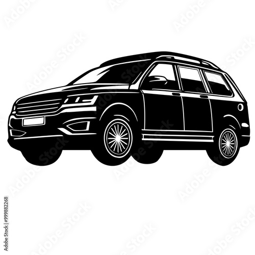 Station wagon car vector illustration