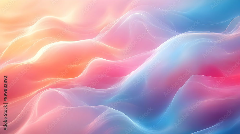 Obraz premium Abstract Waves of Light: A Digital Art Dream