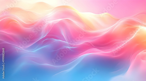 Abstract Colorful Waves: Flowing Lines in a Pastel Dream