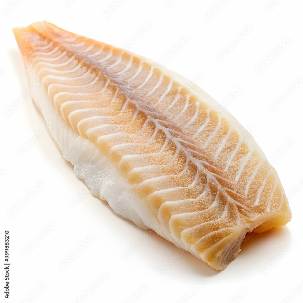 fresh cut cod fish fillet isolated on white background fresh cut cod fish fillet isolated on white background