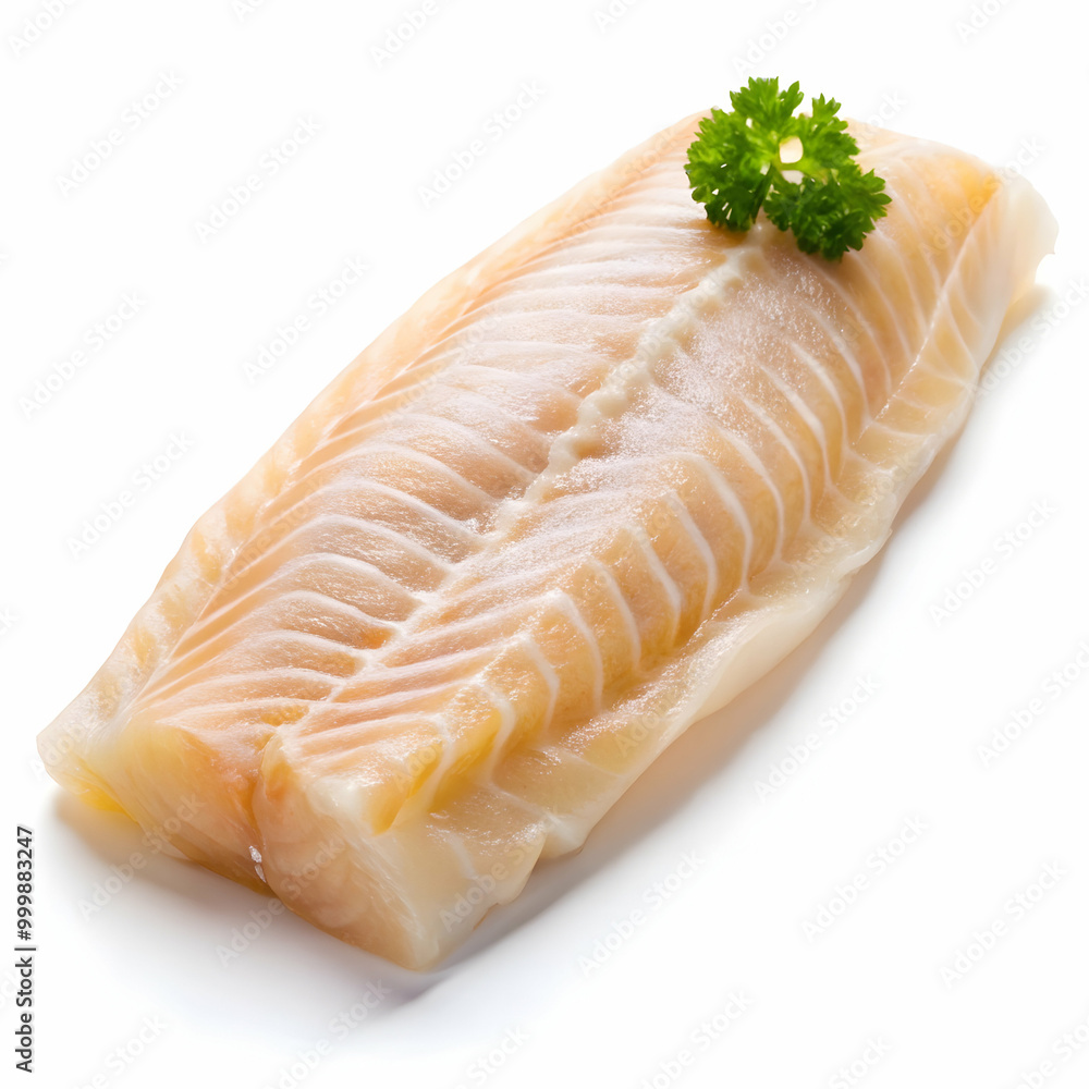 fresh cut cod fish fillet isolated on white background fresh cut cod fish fillet isolated on white background