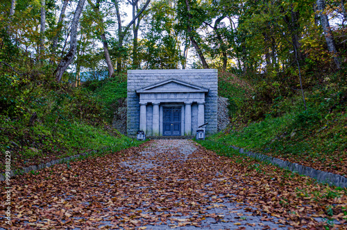 crypt in autumn park