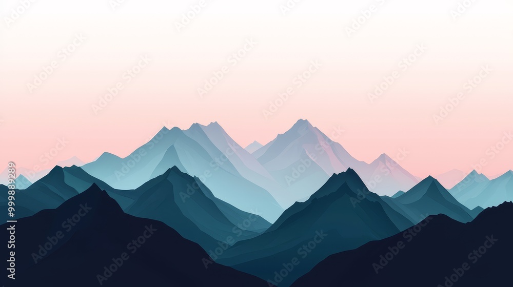 Stylized mountain landscape with soft colors and layers, ideal for backgrounds. Stylized mountain landscape with soft colors and layers, ideal for backgrounds.