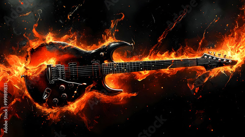 Electric Guitar in Flames: ...
