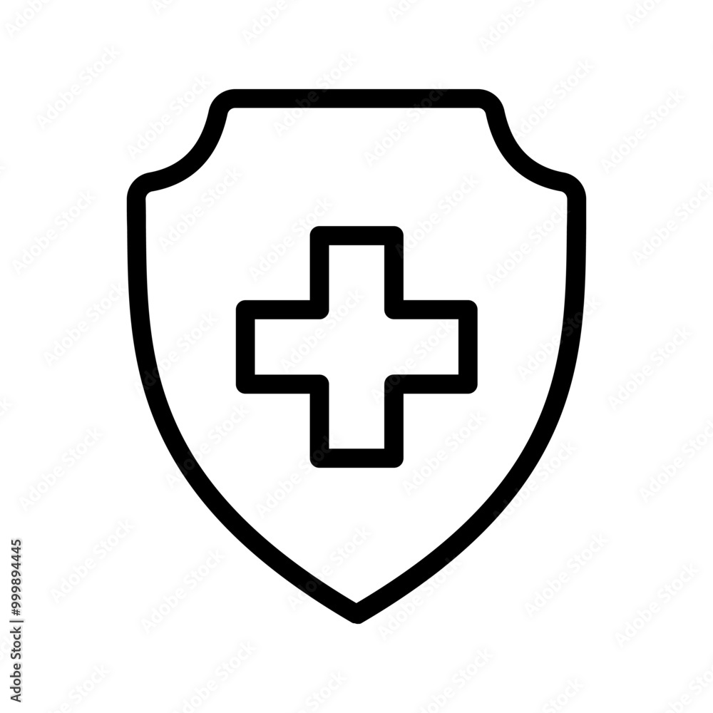 Medicine shield icon. Medical protection sign color editable Medicine shield icon. Medical protection sign color editable