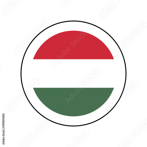 A round icon in the colors of the Hungarian flag. Free Download A round icon in the colors of the Hungarian flag.