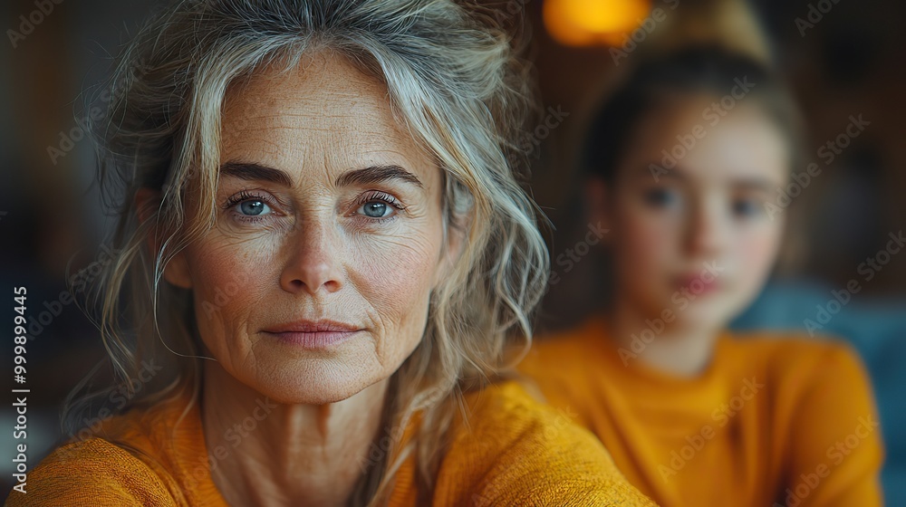 happz active senior woman after workout training with daughter indoors at home looking at camera happz active senior woman after workout training with daughter indoors at home looking at camera