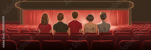 Back view of large group of people looking at a sport event