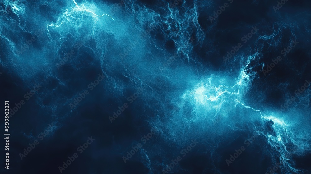 Abstract dark blue and white lightning in dark clouds Abstract dark blue and white lightning in dark clouds