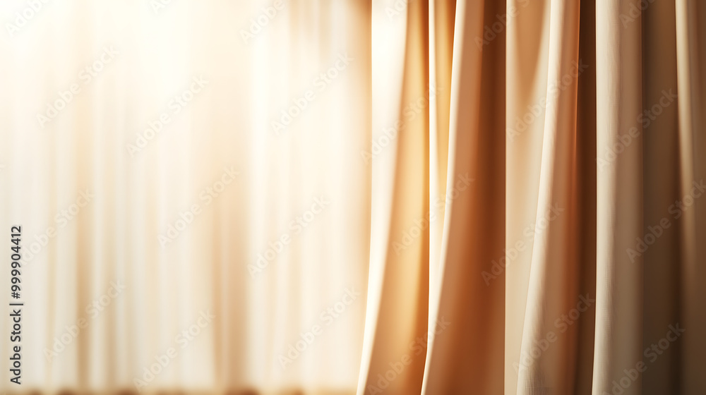 Obraz premium Soft diffuse lighting across a curtain warm tones classic