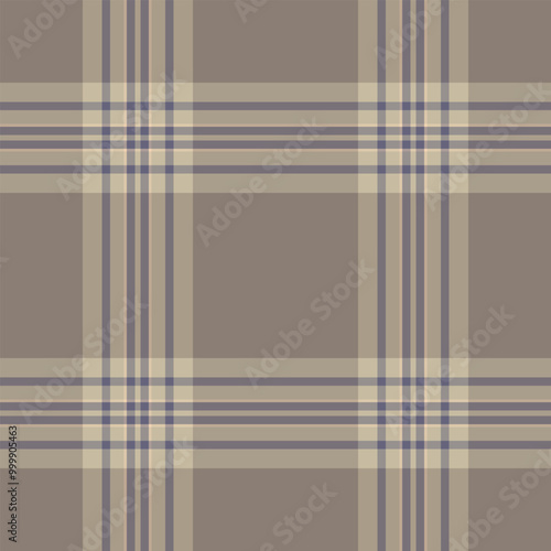 Clan vector texture seamless, linear background tartan textile. Slim fabric plaid pattern check in pastel and grey colors.