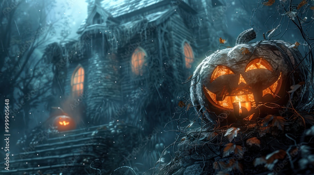 Halloween Pumpkin in the Forest Halloween Pumpkin in the Forest