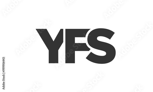 YFS logo design template with strong and modern bold text. Initial based vector logotype featuring simple and minimal typography. Trendy company identity.