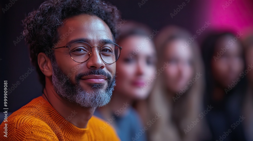 Fototapeta premium men and women sitting in circle during group therapy talking