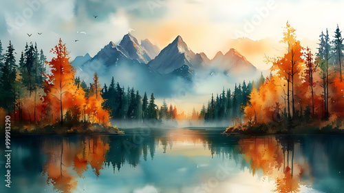 Autumn Colors Reflecting in...