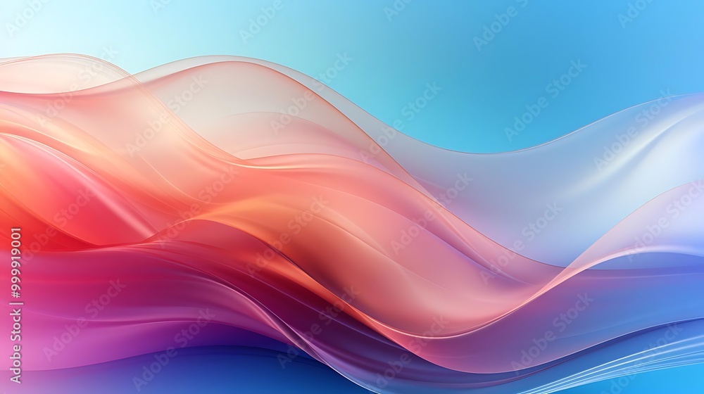 A smooth, colorful wave pattern blending warm and cool tones, creating a serene atmosphere. A smooth, colorful wave pattern blending warm and cool tones, creating a serene atmosphere.