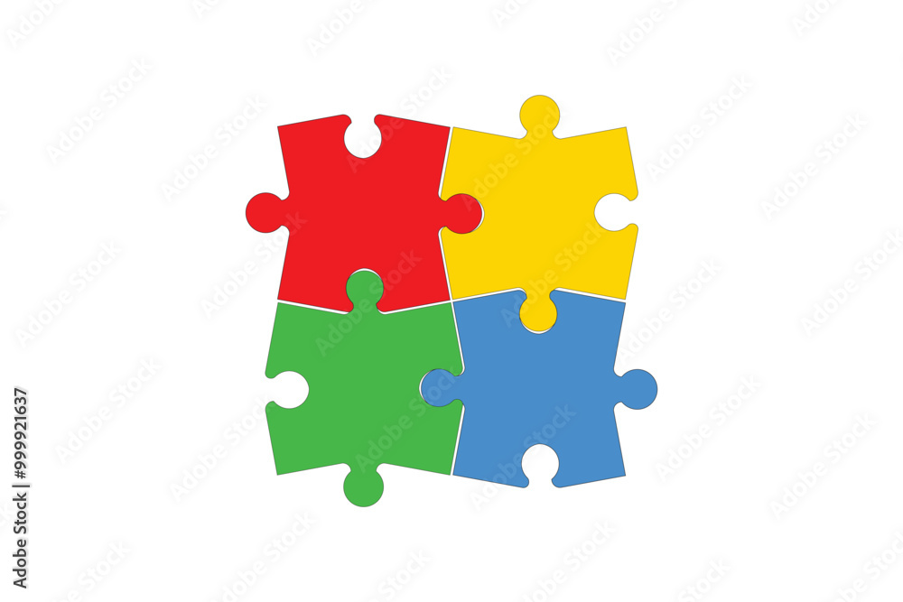 Puzzle pieces vector set. Puzzle jigsaw on white background. Set of puzzle pieces. Vector illustration Puzzle pieces vector set. Puzzle jigsaw on white background. Set of puzzle pieces. Vector illustration