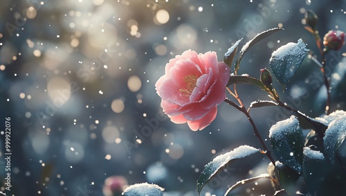 flowers in the snow