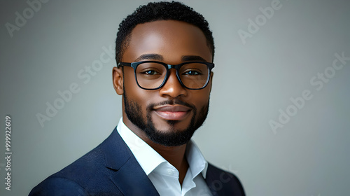 Confident Man Wearing Glass...