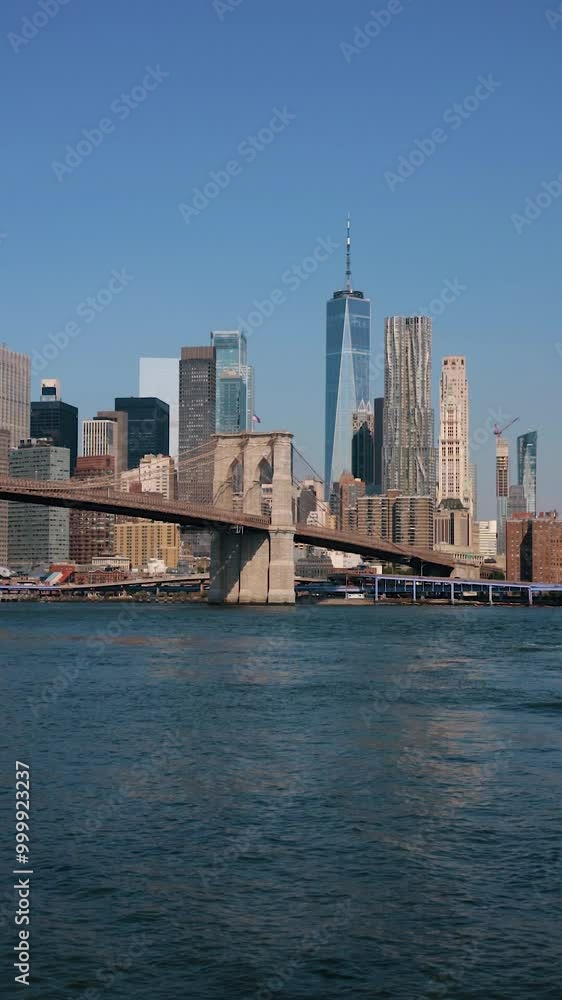 city skyline waterfront view with tourist contours