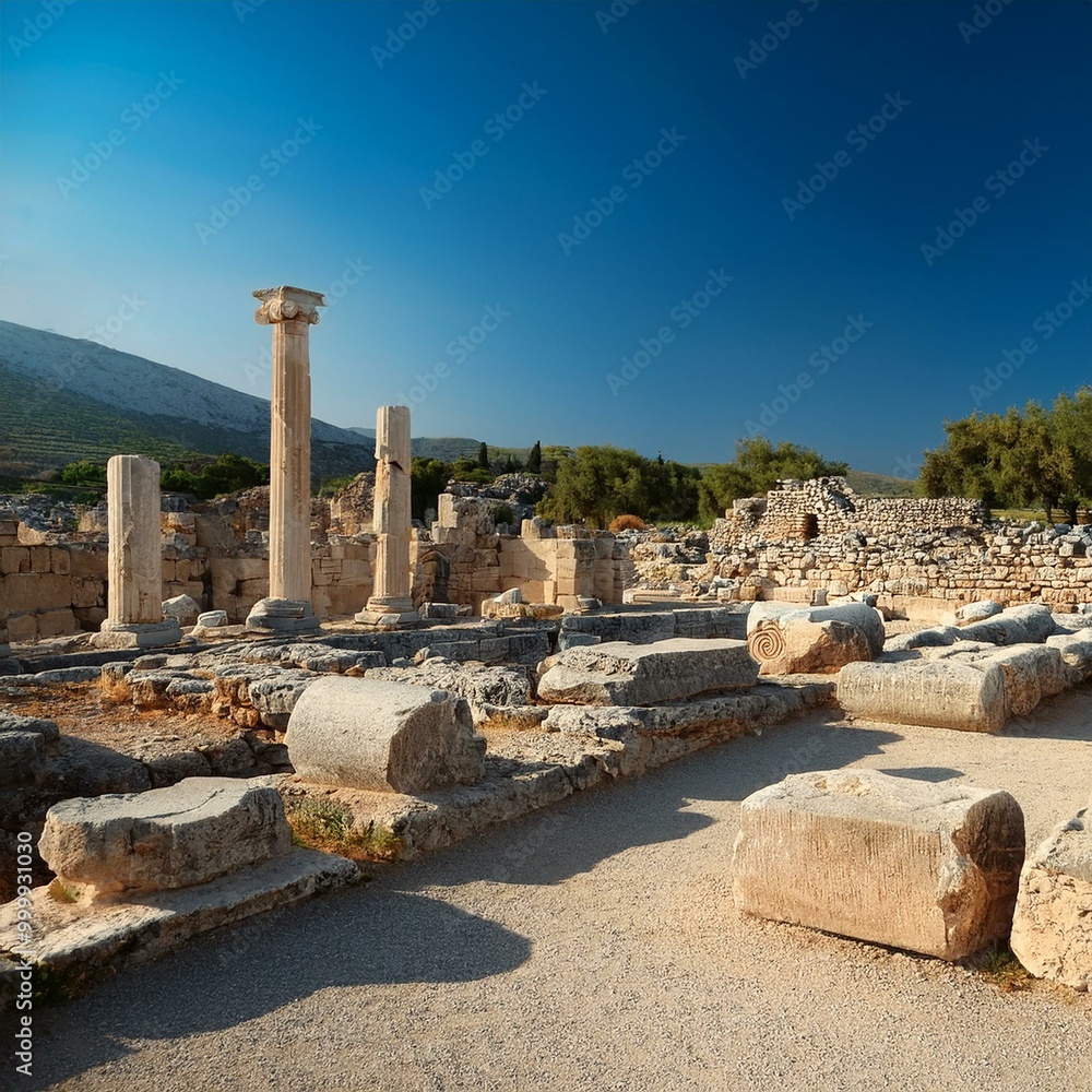 Fototapeta premium archaeological findings, AI generated