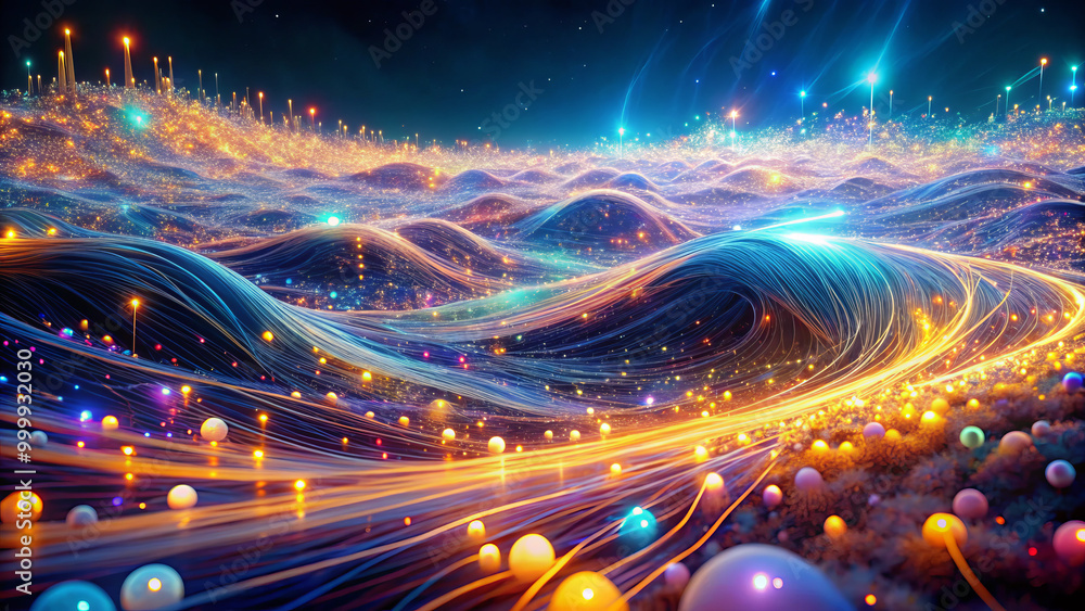 mesmerizing virtual expanse unfolds, featuring swirling waves of vibrant colors and glowing orbs. This dreamlike landscape captivates with its ethereal beauty and dynamic energy mesmerizing virtual expanse unfolds, featuring swirling waves of vibrant colors and glowing orbs. This dreamlike landscape captivates with its ethereal beauty and dynamic energy