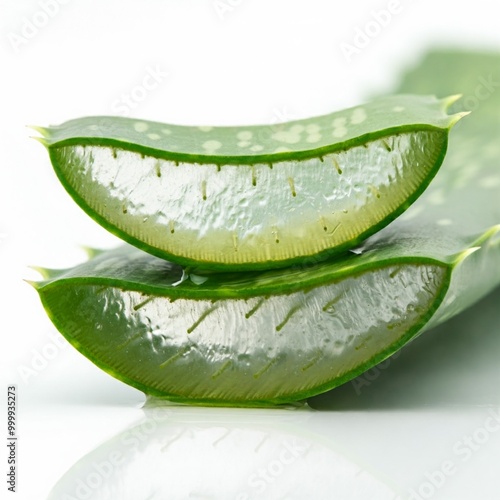 Wallpaper Mural Aloe Vera Cross Cut Chunks Isolated on White Background Torontodigital.ca