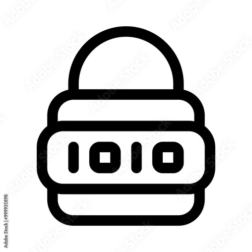 keylock biner icon with line style, perfect for user interface projects