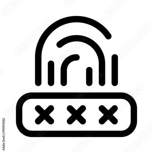 thew password  icon with line style, perfect for user interface projects