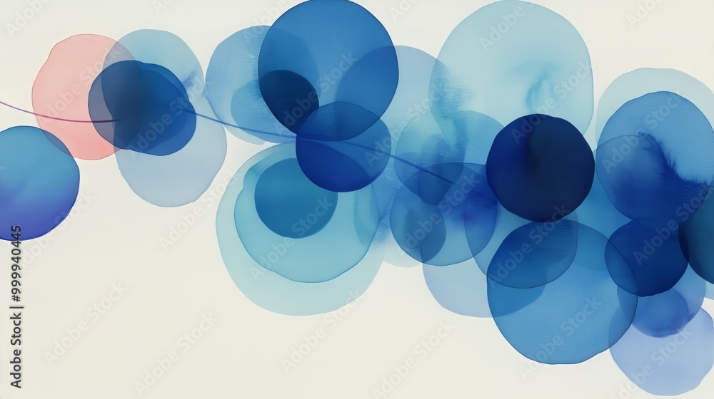 An abstract illustration featuring overlapping circles in shades of blue and black with a watercolor texture, conveying depth and fluidity on a light background. An abstract illustration featuring overlapping circles in shades of blue and black with a watercolor texture, conveying depth and fluidity on a light background.