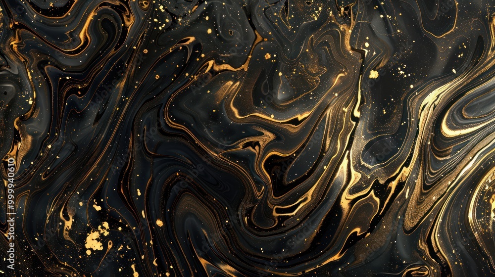 Abstract Swirls with Gold Glitter Abstract Swirls with Gold Glitter