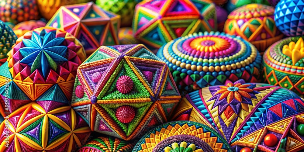 Fototapeta premium Colorful geometric shapes and patterns suitable for various design projects and creative applications