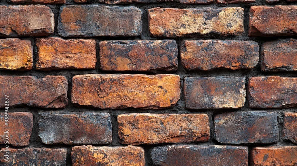 A weathered brick wall with a rich tapestry of colors, showcasing the enduring beauty of age and the subtle variations in texture that time has bestowed upon each brick A weathered brick wall with a rich tapestry of colors, showcasing the enduring beauty of age and the subtle variations in texture that time has bestowed upon each brick