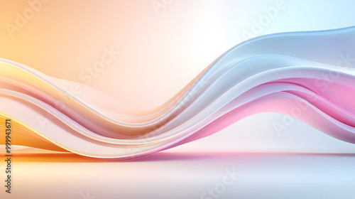 Abstract light waves flowing across the stage gradient