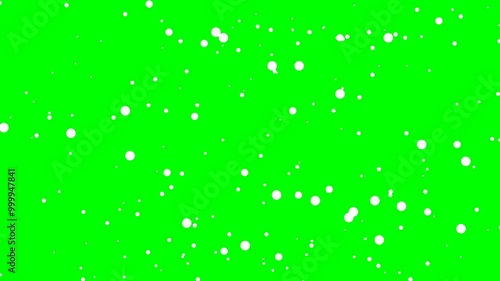 2d animated character of  Heavy snowfall, rain, hail in the form of small and large white balls in near and far, floods, storms, tornadoes. in green screen background chroma key.