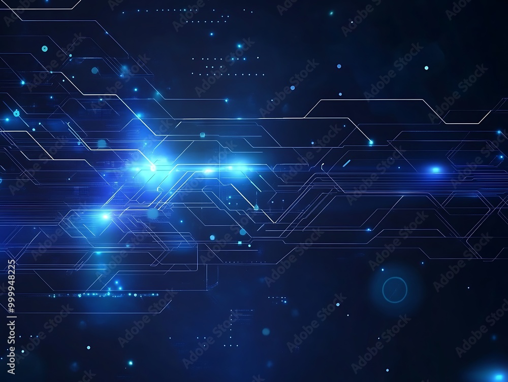 Fototapeta premium Futuristic abstract technology background with circuit patterns 