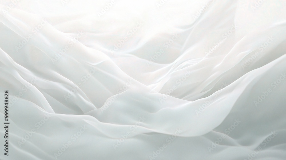 Fototapeta premium Soft White Fabric Flowing in Gentle Motion