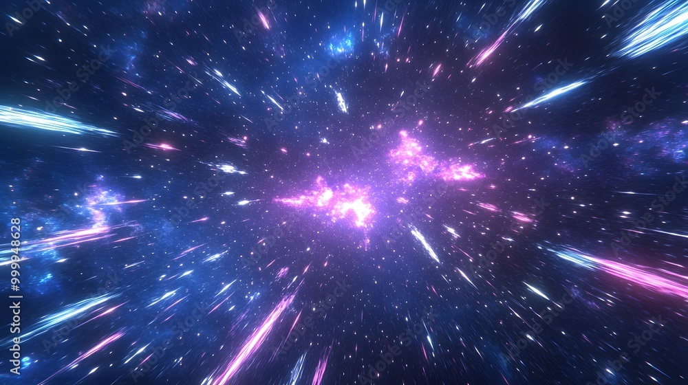 Neon Starburst Meteor Shower Neon Starburst Meteor Shower