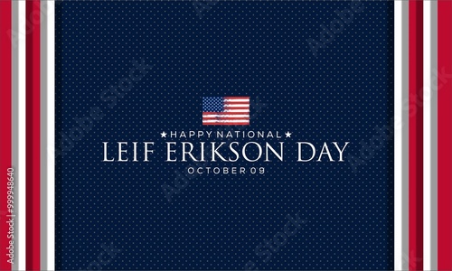 Happy Leif Erikson Day, social media post, posters, greeting cards. vektor background . photo