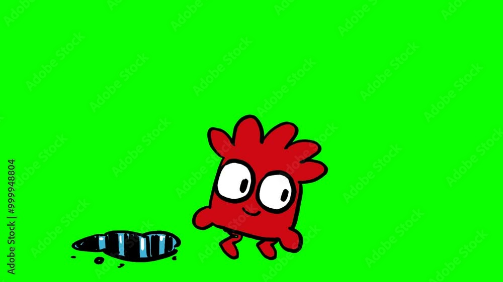 2d animated character of red character is walking until she reaches a ...