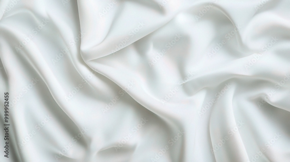 Obraz premium Soft White Satin Fabric Texture for Background Design