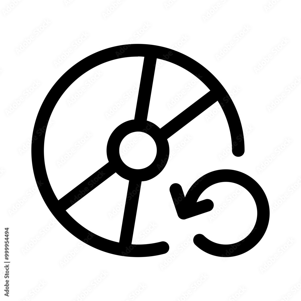 Obraz premium disk recovery icon with line style, perfect for user interface projects