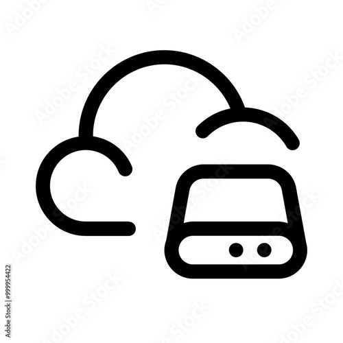 cloud data icon with line style, perfect for user interface projects photo